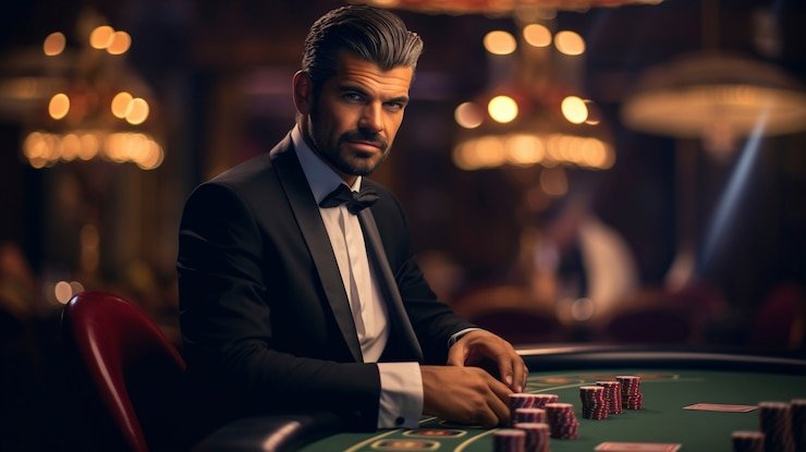 Studio live-dealer Casino Hold'em kripto88 dengan dealer profesional